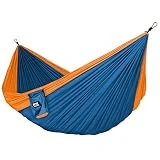 Neolite Double Camping Hammock - Lightweight Portable Nylon Parachute Hammock for Backpacking, Travel, Beach, Yard. Hammock Straps & Steel Carabiners Included